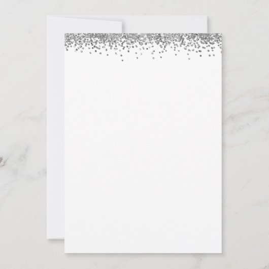 Glam Photo Silver Glitter Afstuderen 2024 Kaart (Achterkant)