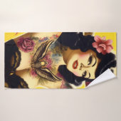  Glam Pin-up Badhanddoek (Badhanddoek)