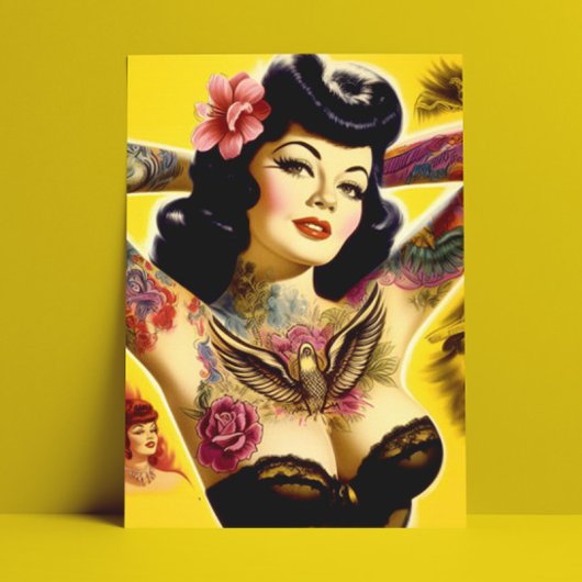  Glam Pin-up Briefkaart