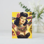  Glam Pin-up Briefkaart (Staand voorkant)