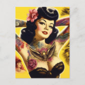  Glam Pin-up Briefkaart (Voorkant)