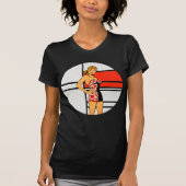 Glam Pin-Up T-Shirt – Retro Comic Pop Art (Voorkant)
