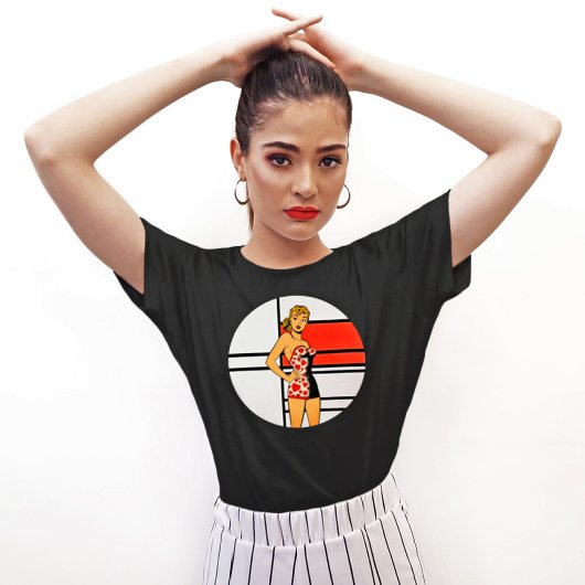 Glam Pin-Up T-Shirt – Retro Comic Pop Art