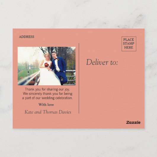 Glam Pink Bubbles Chic Calligraphy Bedankt Kaart (Achterkant)