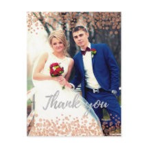 Glam Pink Bubbles Chic Calligraphy Bedankt Kaart