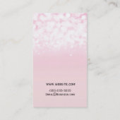 Glam Pink Chic Bokeh Glamour Lights Modern Visitekaartje (Achterkant)