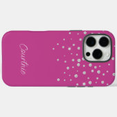 Glam Pink Diamond Jewels Case-Mate iPhone Case (Achterkant (horizontaal))