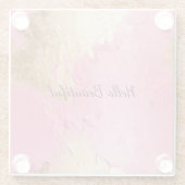 Glam Pink en Gold Glazen Onderzetter (Achterkant)