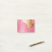 Glam Pink en Gold Post-it® Notes (Op bureau)