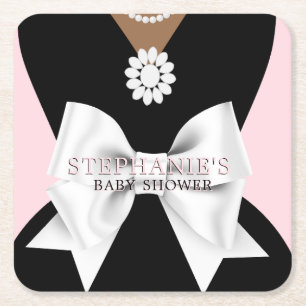 Glam Pink Etnisch Fancy Tiffany Theme Baby shower Kartonnen Onderzetters