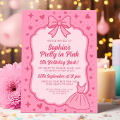 Glam Pink Fashion Doll Party for Girls Kaart