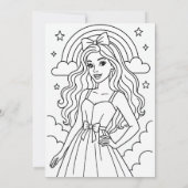 Glam Pink Fashion Doll Party for Girls Kaart (Achterkant)