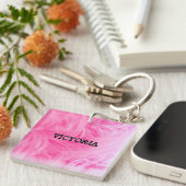 Glam Pink Girly Design  Sleutelhanger (Voorkant Rechts)