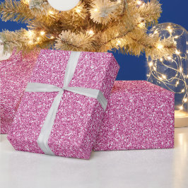 Glam Pink Glitter Cadeaupapier