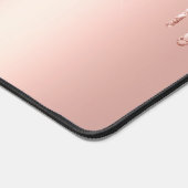 Glam Pink Glitter Drips | Aangepaste naam Bureaumat (Hoek)