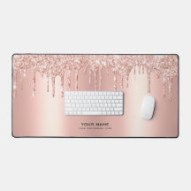 Glam Pink Glitter Drips | Aangepaste naam