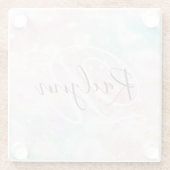 Glam Pink Glitter Pastel Girly Pattern Glazen Onderzetter (Achterkant)