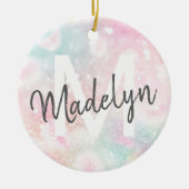 Glam Pink Glitter Pastel Girly Pattern Keramisch Ornament (Voorkant)