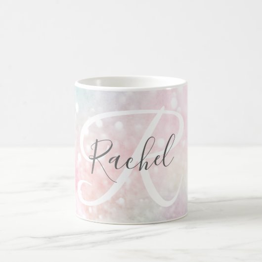 Glam Pink Glitter Pastel Girly Pattern Koffiemok (Center)