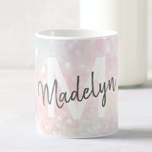 Glam Pink Glitter Pastel Girly Pattern Koffiemok