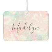 Glam Pink Glitter Pastel Girly Pattern Luchtverfrisser (Achterkant)