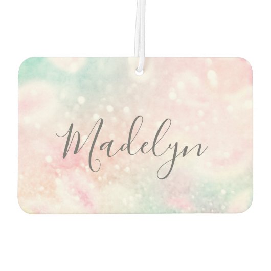 Glam Pink Glitter Pastel Girly Pattern Luchtverfrisser (Achterkant)