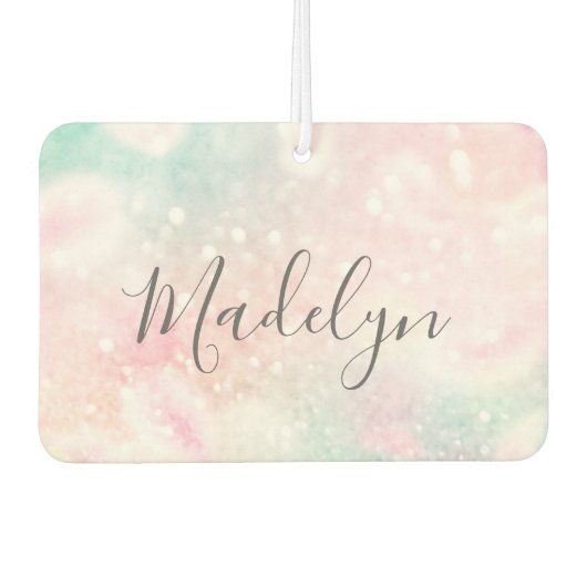 Glam Pink Glitter Pastel Girly Pattern Luchtverfrisser (Voorkant)