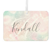 Glam Pink Glitter Pastel Girly Pattern Luchtverfrisser (Achterkant)