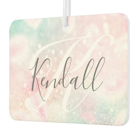 Glam Pink Glitter Pastel Girly Pattern Luchtverfrisser (Links)