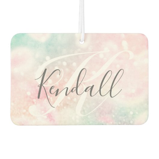 Glam Pink Glitter Pastel Girly Pattern Luchtverfrisser (Voorkant)