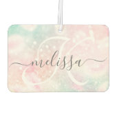 Glam Pink Glitter Pastel Girly Pattern Luchtverfrisser (Achterkant)