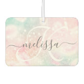 Glam Pink Glitter Pastel Girly Pattern Luchtverfrisser (Voorkant)