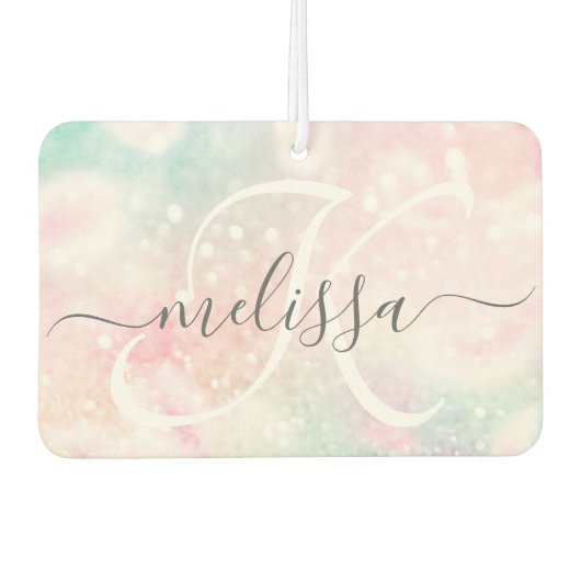 Glam Pink Glitter Pastel Girly Pattern Luchtverfrisser (Voorkant)