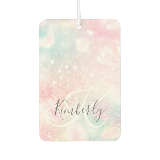 Glam Pink Glitter Pastel Girly Pattern Luchtverfrisser (Voorkant)