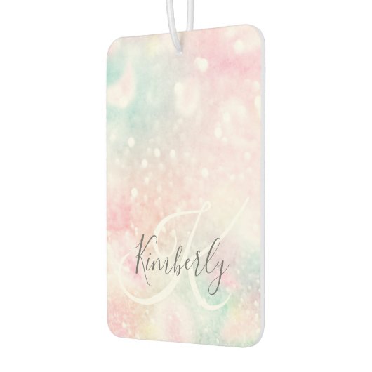 Glam Pink Glitter Pastel Girly Pattern Luchtverfrisser (Links)