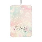 Glam Pink Glitter Pastel Girly Pattern Luchtverfrisser (Achterkant)