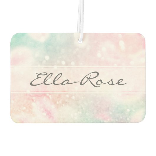 Glam Pink Glitter Pastel Girly Pattern Luchtverfrisser (Achterkant)