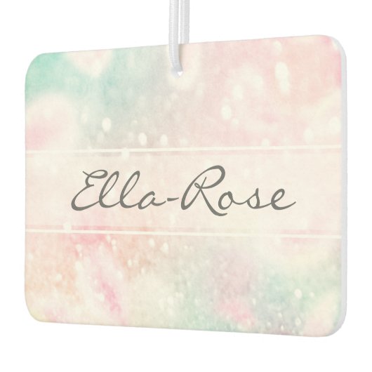 Glam Pink Glitter Pastel Girly Pattern Luchtverfrisser (Links)