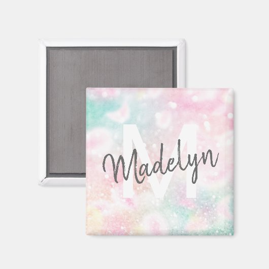 Glam Pink Glitter Pastel Girly Pattern Magneet (Voorkant / Achterkant)