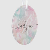 Glam Pink Glitter Pastel Girly Pattern Ornament (voorkant)