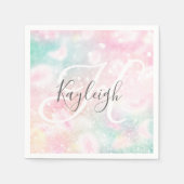 Glam Pink Glitter Pastel Girly Pattern Servet (Voorkant)