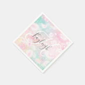 Glam Pink Glitter Pastel Girly Pattern Servet (Hoek)
