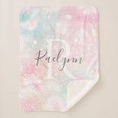 Glam Pink Glitter Pastel Girly Pattern Sherpa Deken (Voorkant)