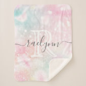 Glam Pink Glitter Pastel Girly Pattern Sherpa Deken (Voorkant)