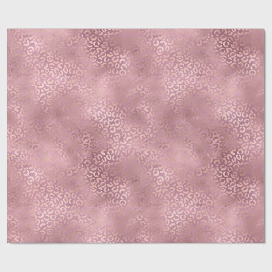Glam Pink Glitzy Leopard Print Cadeaupapier (Vlak)