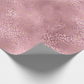 Glam Pink Glitzy Leopard Print Cadeaupapier (Hoek)