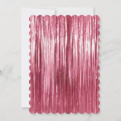 Glam Pink Glitzy Sparkle Stripes Kaart (Achterkant)