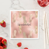 Glam Pink Gold Pineappels Servet (Insitu)