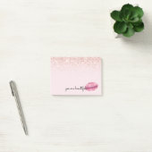 Glam Pink Kiss Lips Blush Glitter Post-it® Notes (Kantoor)