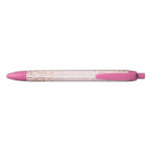 Glam Pink Kiss Lips Blush Glitter Zwarte Inkt Pen (Achterkant)